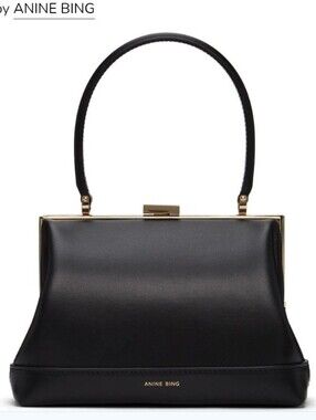 ANINE BING Black Mini Elly Top Handle Bag